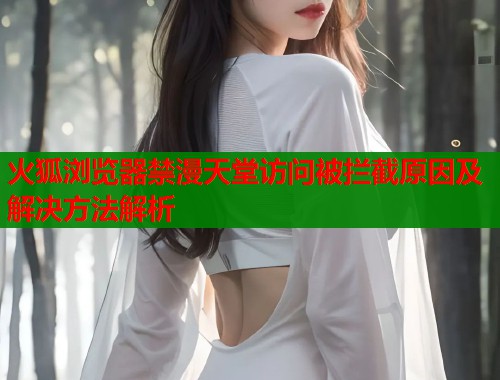 火狐浏览器禁漫天堂访问被拦截原因及解决方法解析